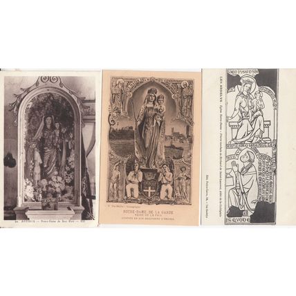 Antibes Notre Dame 3x French Religious Old Postcard s