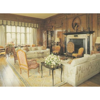 Leeds Castle Thorpe Hall Magnificent Furniture Postcard