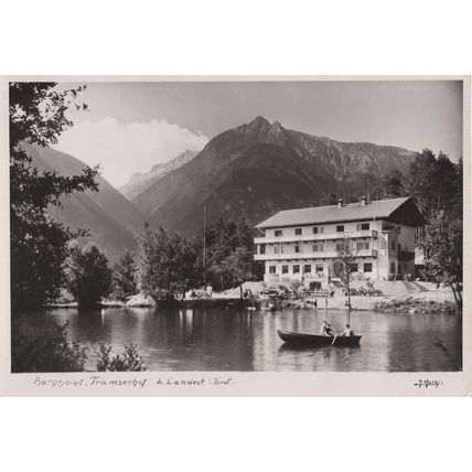 Rowing Boat at Berghotel Tramserhof Austria RPC Postcard
