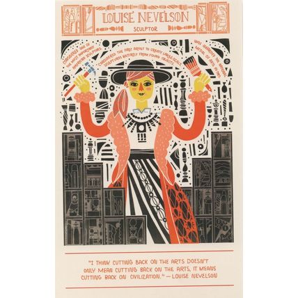 Louise Nevelson Russian Born American Sculptor Art Postcard