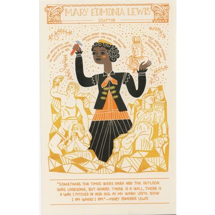 Mary Edmonia Lewis First Black Lady Sculptor Artist Postcard