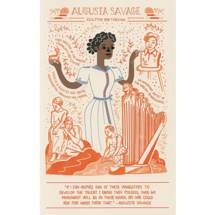 Augusta Savage African American Equality Sculptor Postcard
