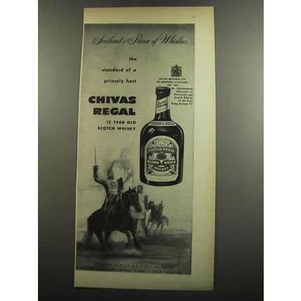 1952 Chivas Regal Scotch Advertisement - Scotland's Prince of Whiskies