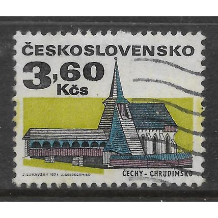 CZECH REPUBLIC 1971 REGIONAL BUILDINGS 3K.60 CHURCH CH RUDIMSKO SG1941 FINE USED