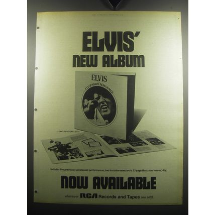 1974 Elvis A Legendary Performer Album Advertisement - Elvis' New Album
