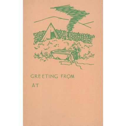 Farm Field Tent Bath Boy Scouts Girl Guides Old Greetings Postcard