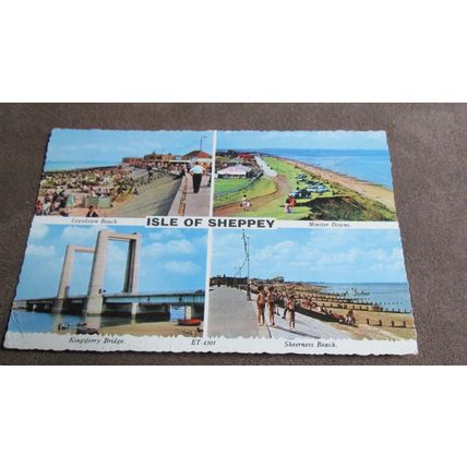1960s Valentine Postcard - Greetings from Isle of Sheppey / Scenes, Kent