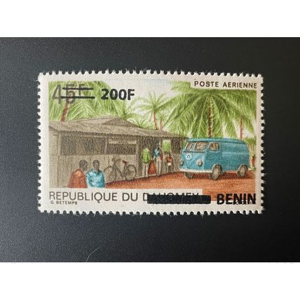 Benin 2008 - 2009 Mi. 1524 Surchargé VW Volkswagen Van auto vélo Bicycle voiture
