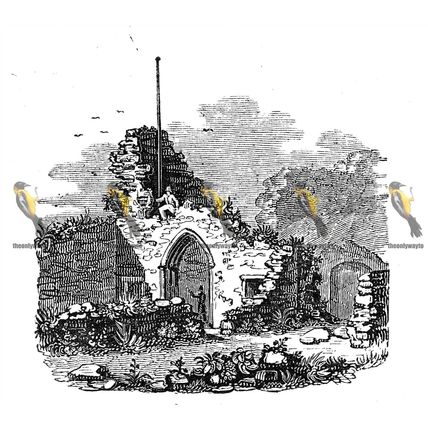 Chapel, Hastings Castle, Hastings, Sussex, England, 1840, MODERN REPRODUCTION