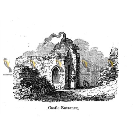 Castle Entrance, Hastings, Sussex, England, 1840, MODERN REPRODUCTION