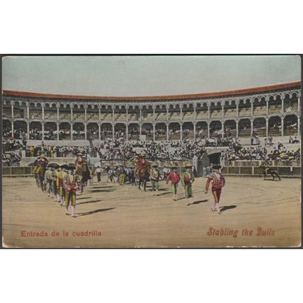 Corrida - Entrada de la Cuadrilla, 1913 - Tarjeta Postal