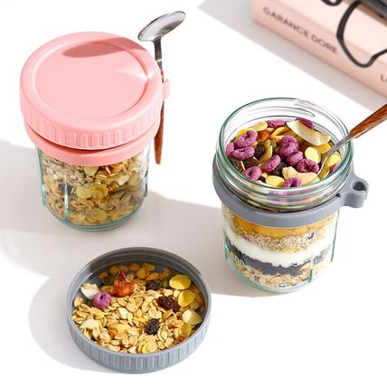 Mason Sealed Glass Cup Portable With Lid