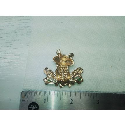 Colorful Jeweled Frog Brooch/Pin