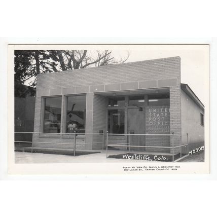 United States Post Office Westcliff Colorado Postcard USA