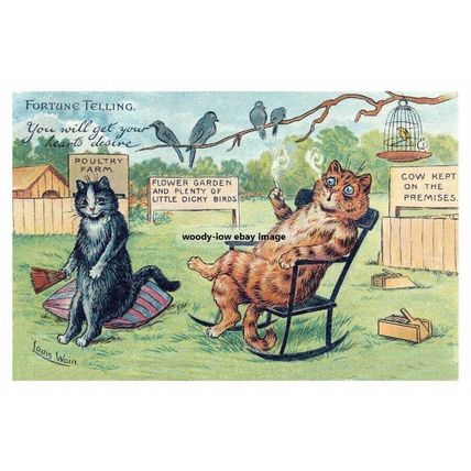 rp14614 - Louis Wain Cats - Fortune Telling - print 6x4