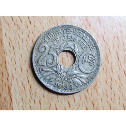 France Republic 1933 25 Centimes Coin
