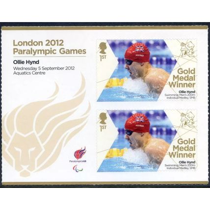 Great Britain 2012 Paralympic Gold Ollie Hynd Mini sheet Mint MNH SG 3395a stamp