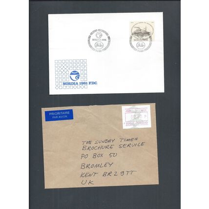 Finland stamps. 1981 Nordia 1981 Stamp Exhibition FDC plus a label cover (AM506)