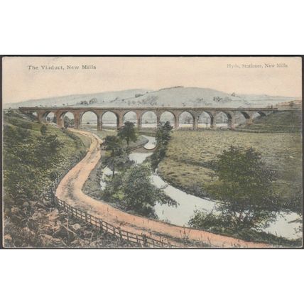 The Viaduct, New Mills, Derbyshire, 1904 - Hyde Postcard