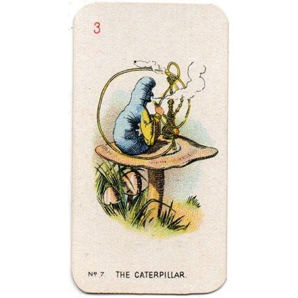 CARRERAS CIGARETTE CARD ALICE IN WONDERLAND 1930 No. 3 THE CATERPILLAR EXCELLENT