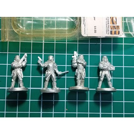25mm APM008 4x AD Police in Combat Gear - Animall / Anime. Metal. Sci-Fi. 1994.