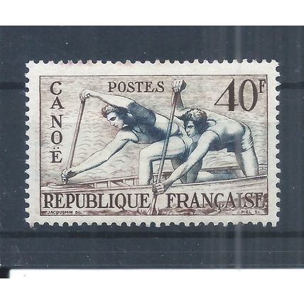 France stamps. 1953 Sports 40f Canoeing MH SG 1188 CV £17 (AP225)