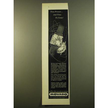 1961 Movado Kingmatic Watches Advertisement - Time present.. And time to come
