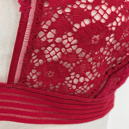 Victoria’s Secret Very Sexy Lace Bralette Halter Bra Burgundy Wine Sz Large