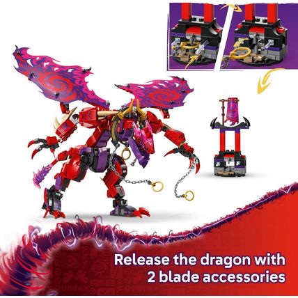 LEGO NINJAGO Thunderfang Dragon of Chaos Building Toy for Kids Ages 8+ - Dragon