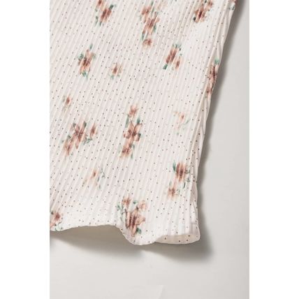 White Floral Pleated Big Bow Back Spaghetti Straps Tank Top