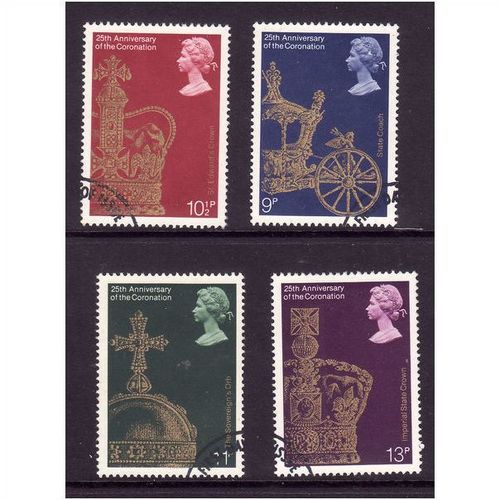 GREAT BRITAIN 1978 CORONATION SG1059 / 1062 SET 4 VALS FINE USED #4