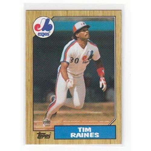 1987 Topps Tim Rock Raines baseball card #30 – Expos