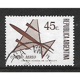 ARGENTINA REP 1971 AIR FLIGHT 45c BROWN SG1374 FINE USED#2