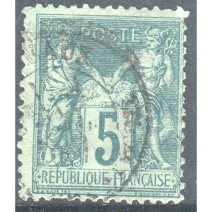 France 1876 - SG282 - 5c green - Peace & Commerce - used 16