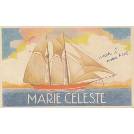 Marie Celeste Disaster Occult Ship Doomsday Postcard