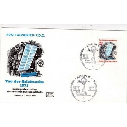 Berlin 1972 Stamp Day FDC Berlin Special Cancel Unaddressed VGC