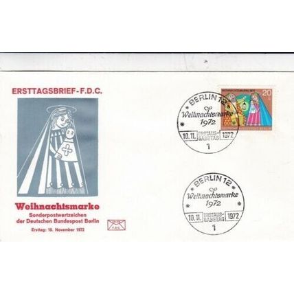 Berlin 1972 Weihnachtsmarke FDC Berlin Special Cancel Unaddressed VGC