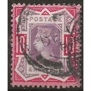 1887 SG210a 10d Dull Purple & Scarlet Fine Used . .