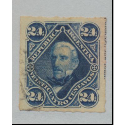 Argentina Stamp Scott #37, Used, Good Margins & Centering