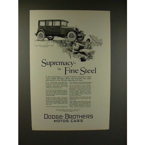 1926 Dodge Sedan Ad - Supremecy in Fine Steel