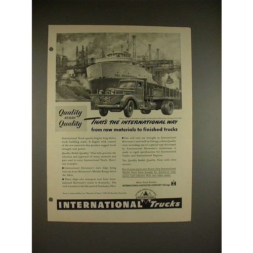 1948 International Harvester Truck Ad - Raw Materials