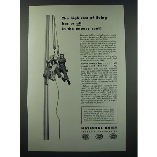 1948 National Dairy Products Corporation Ad - All in the Uneasy Seat