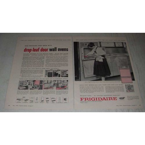 1958 Frigidaire Drop-Leaf Door Wall Ovens Ad