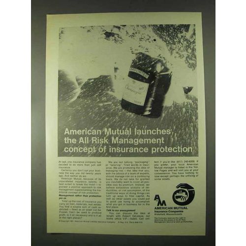 1967 American Mutual Insurance Ad - All Risk Management