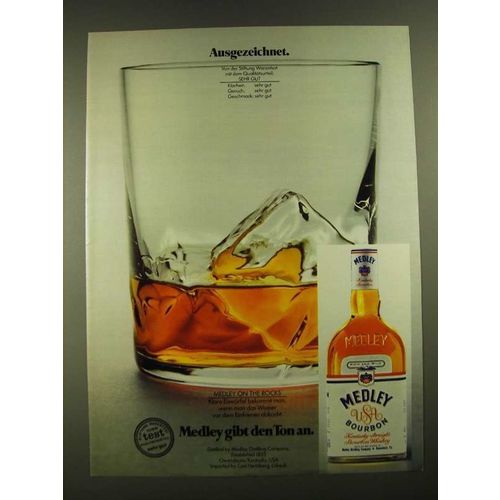 1977 Medley Bourbon Ad - in German - Ausgezeichnet