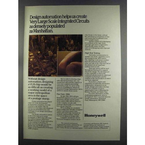 1982 Honeywell VLSI Chips Ad - Design Automation