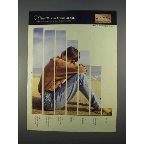 1996 Lee Riders Jeans Ad - What Women Dream About