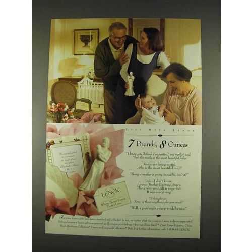 1996 Lenox China Jewels Quiet Times Figurine Ad
