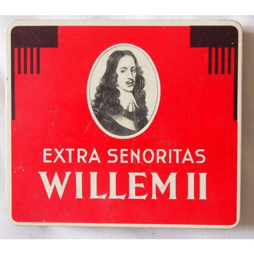 Cigar tin circa 1960 Willem II Extra Senoritas see other listings