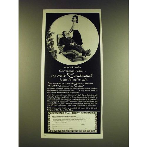 1966 Contour Contoura Chair Ad - a peek into Christmas 1966